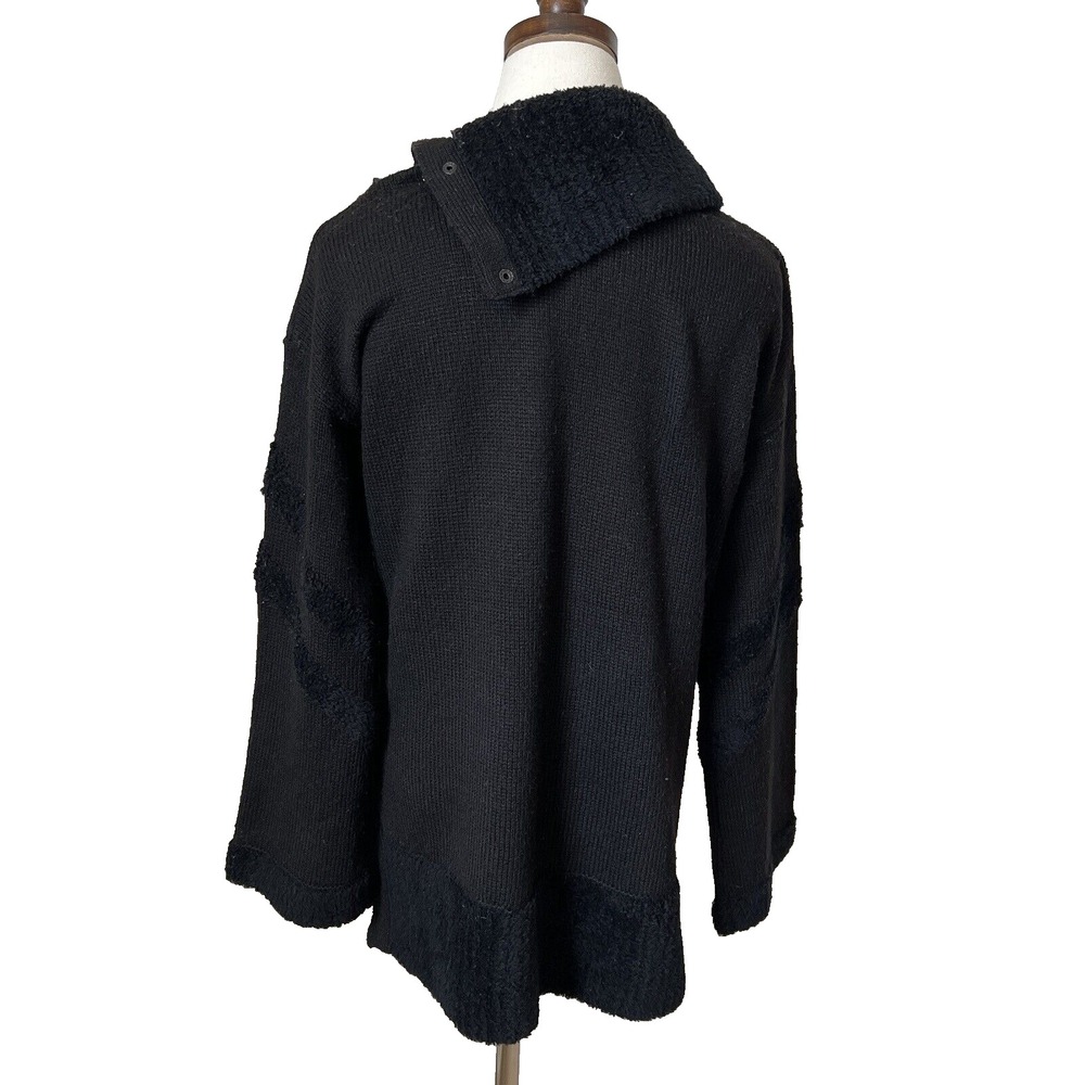 Smartwool Womens Funnel neck Sweater Sz Medium‎ Lodge Black Wool Blend SW016478 - Picture 4 of 15